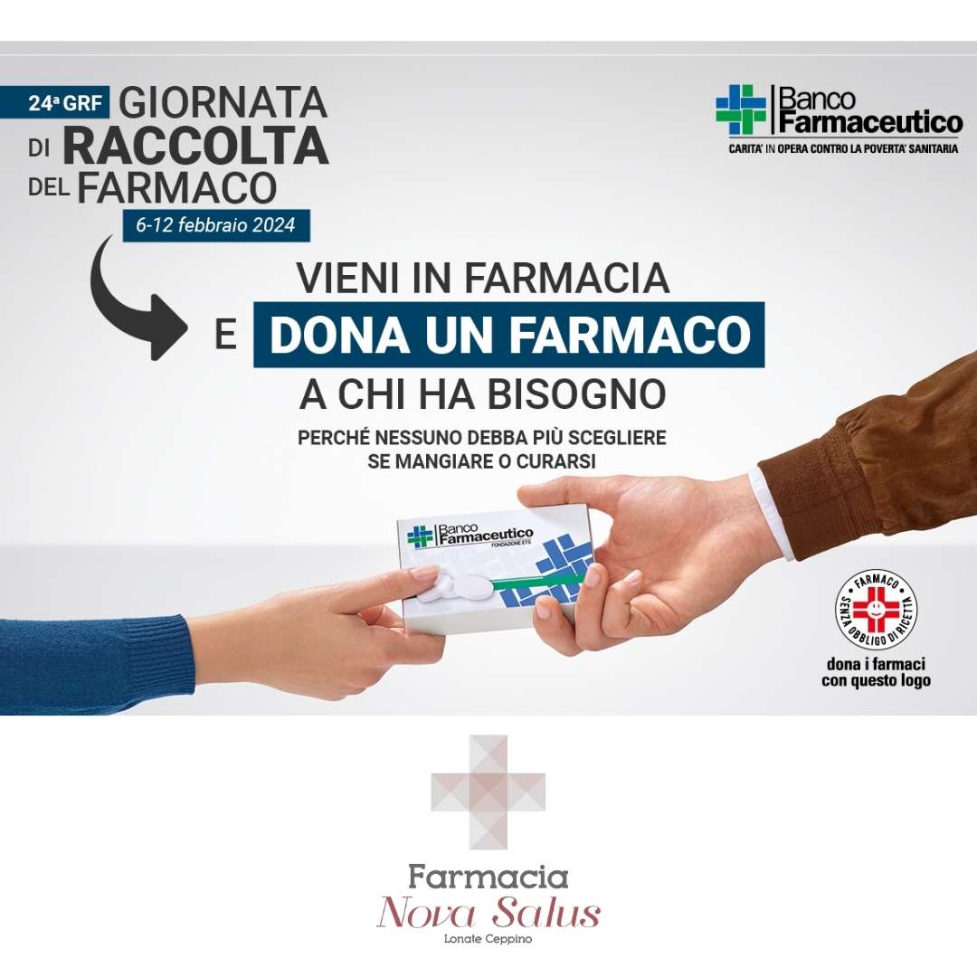 promo banco farmaceutico farmacia novasalus febbraio 2024