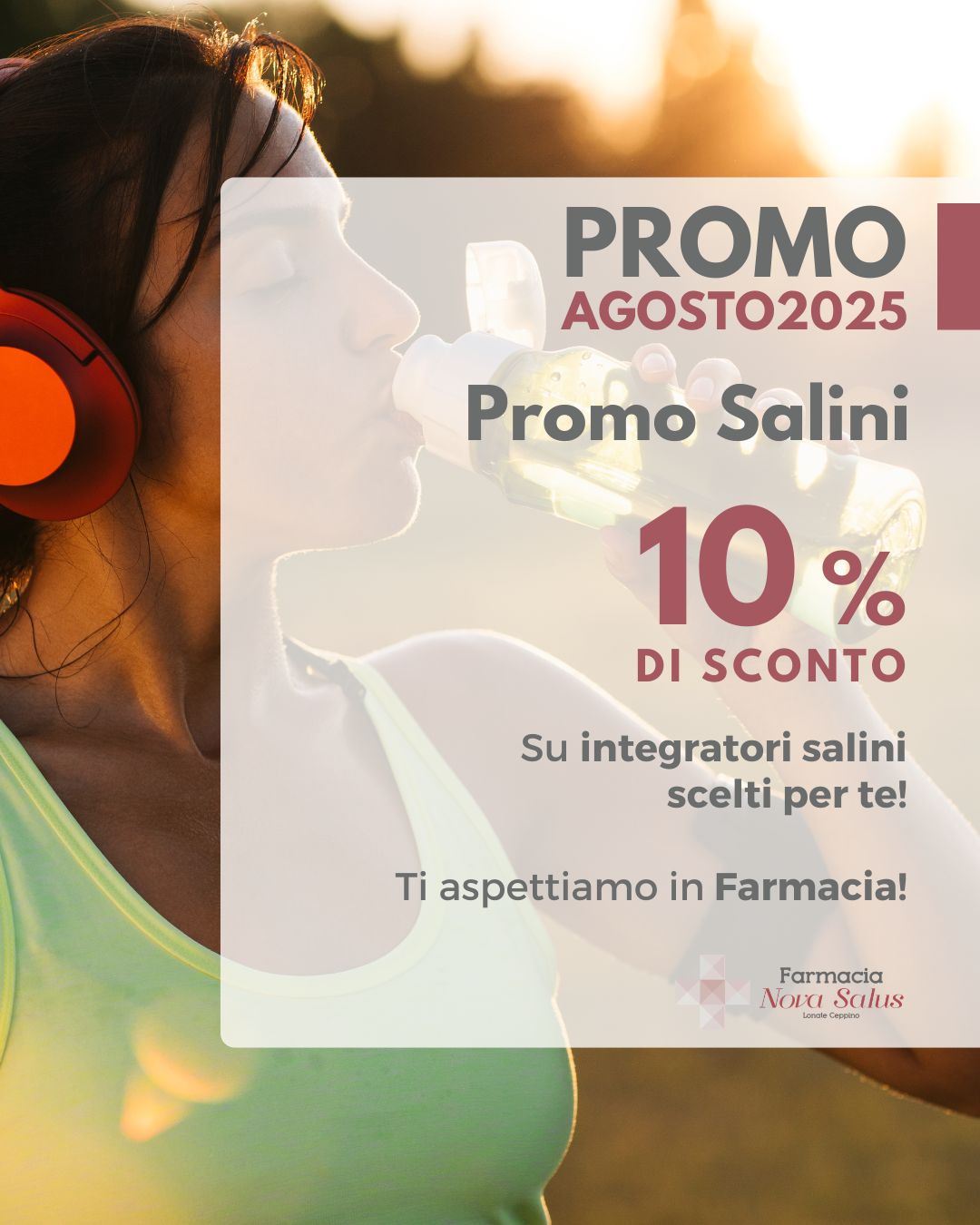 AGOSTO 2025 promo SOLARI farmacia nova salus