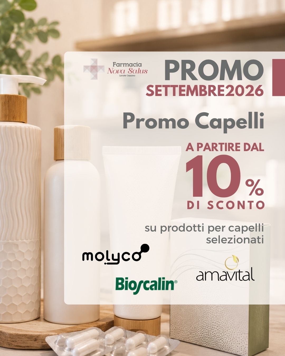 SETTEMBRE 2026 PROMO CAPELLI Farmacia nova salus