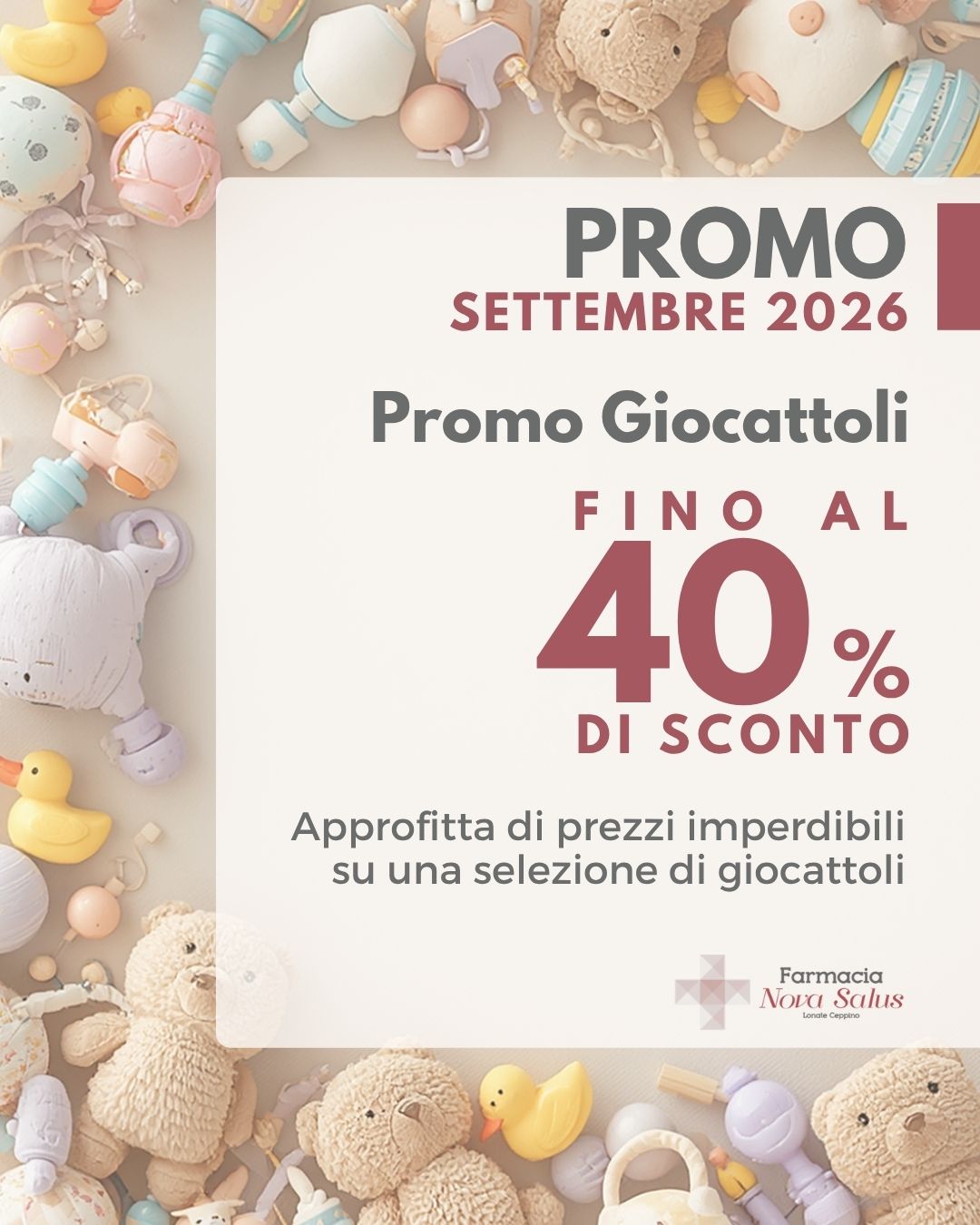 SETTEMBRE 26 GIOCATTOLI nova salus